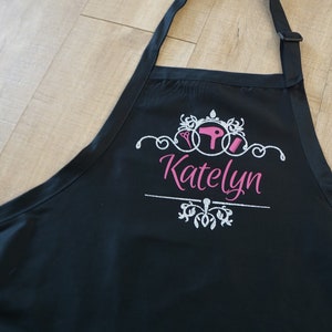hair stylist apron, gift for hairdresser, beauty salon, personalized hairstylist apron, cosmetologist, custom barber apron by Ones of Love image 7