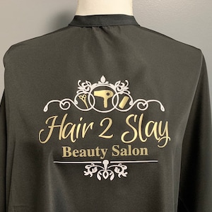 Personalized hair salon haircutting cape with your logo