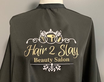 Personalized hair salon haircutting cape with your logo