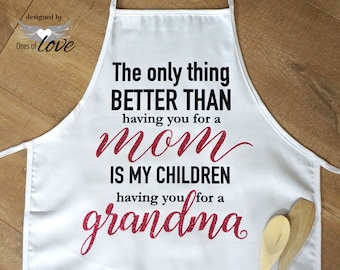 Mother's Apron | gift for her | Mother's Day Gift | Kitchen Apron | Cooking Apron | Baking Apron | Personalized Apron | Chef's Apron