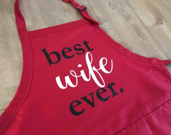 Birthday Gift for Wife | Anniversary Gift idea Personalized Apron Gift for Her Kitchen Cooking Baking Chef's Apron for Women Mother's Day