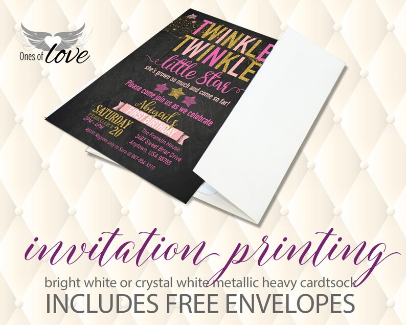 Printing and Shipping Service ADD-ON for your Party Invitation Design