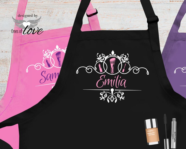 Personalized Makeup Artist Apron Custom Beauty Salon Apron Etsy
