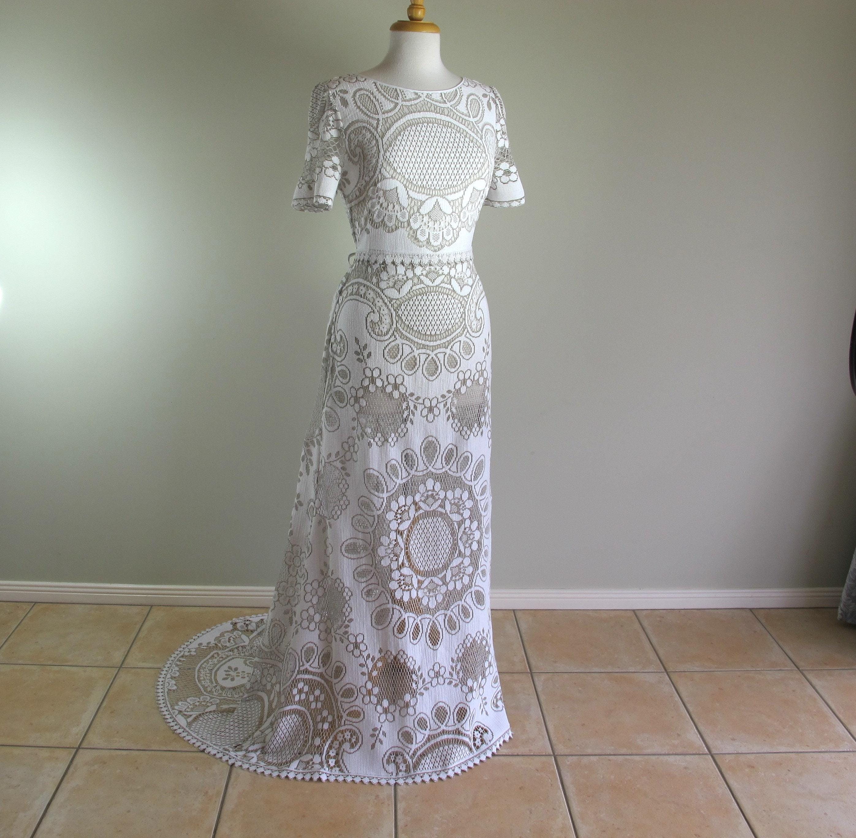 satin and lace white dress A-line V-neck Beaded Bodice Ivory Satin Wedding Dresses with Pocket SWD006