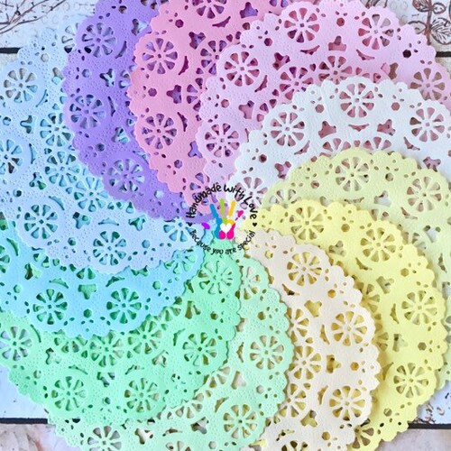 Medallion Pastel Paper Doilies. 1 Pack of 10pcs. Etsy