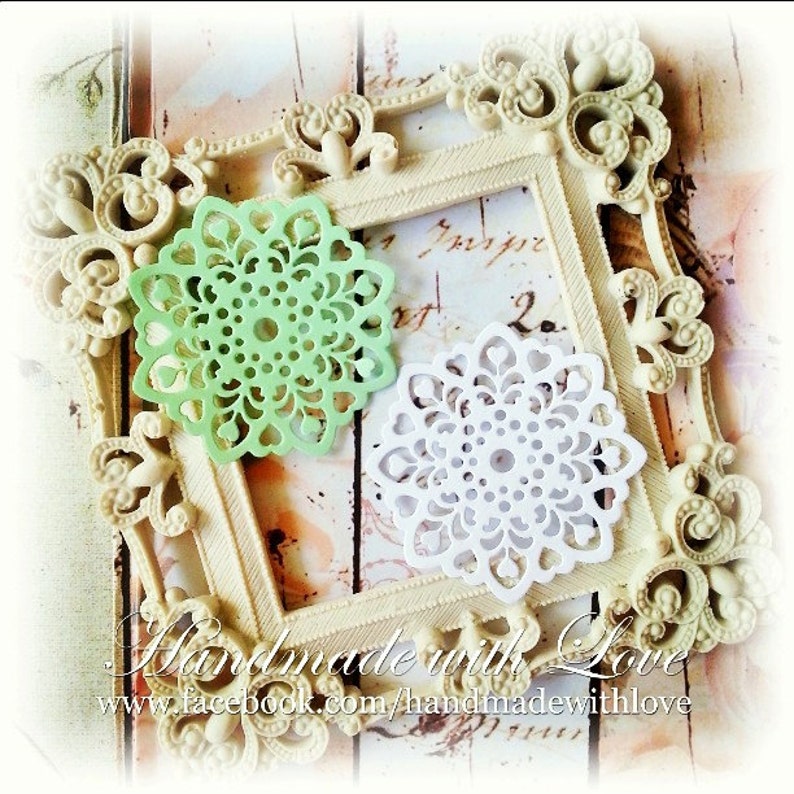 Angel Heart Paper Doily. 1 pack of 10pcs. Perfect for your card making, scrapbooking, decoration and many more. image 1