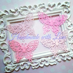 Borboleta Monarquia, 1 embalagem de 10 peças. Perfeito para scrapbooking, criação de cartões, caixa explosão, caixa pop-up e muito mais! :)