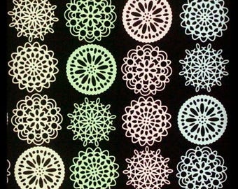 Mini Doilies Set, 1 pack of 4 sets (total 16pcs). Perfect for your tags, cards, scrapbook, banner, cupcake toppers, and many more!