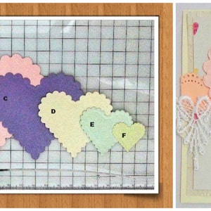 Scalloped Hearts Set. 1 set of 6pcs. Perfect for any project for your loved ones!