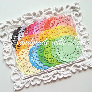 2.3 Zoll Rainbow Papier Deckchen, 1 Pack 24 Farbe. Perfekt für alles von Karten bis Sammelalbum oder Dekoration.