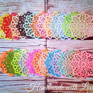 2.7 "Angel Heart Paper Doily, 1 confezione di 24 bellissimi colori. Perfetto per qualsiasi creazione/progetto!