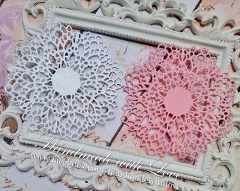 Lace Doily, 1 pack of 10pcs. Perfect for your card making, scrapbooking, and many other papercrafting projects!
