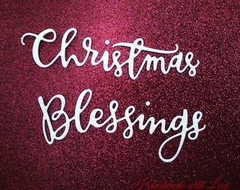 Christmas Blessings cut out. 1 pack of 10 set. Perfect for any of your Christmas project!
