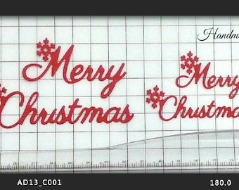 Merry Christmas Set. 1 pack of 5 set (total 10pcs). Perfect for your Christmas cards and all your Christmas projects!