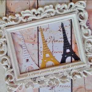 Eiffel Tower cut out. 1 pack of 10pcs.