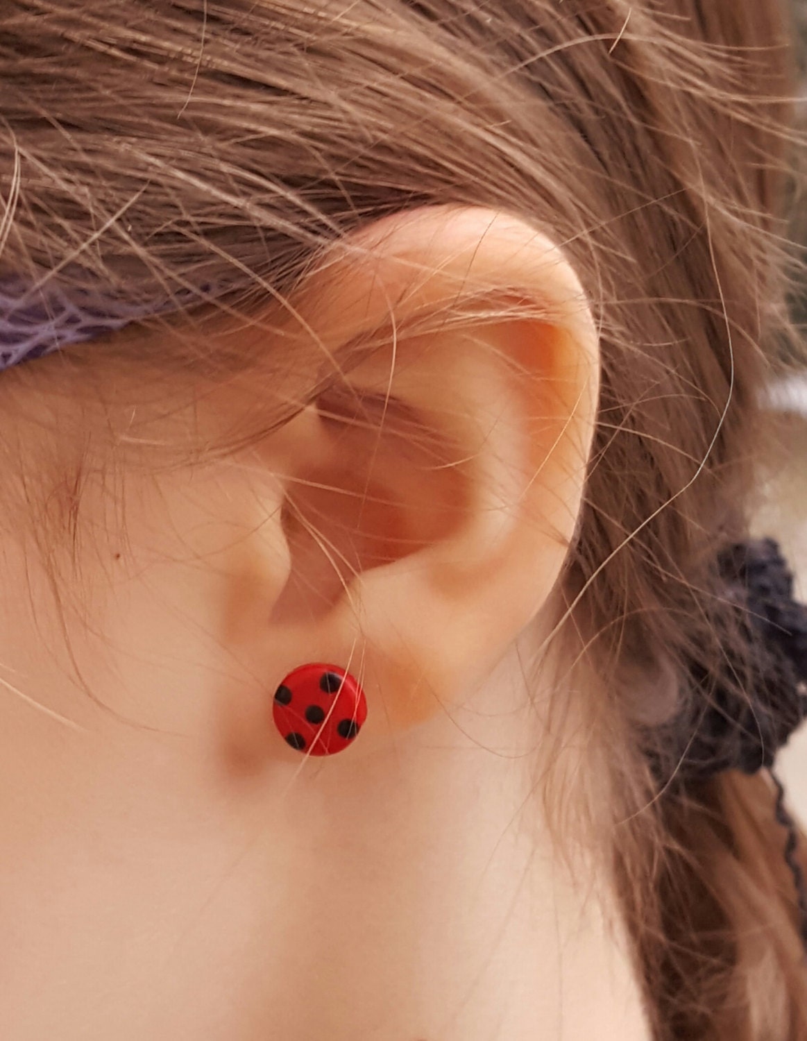Miraculous ladybug Tikki kwami earrings Miraculous cosplay accessory  Inox  Wind
