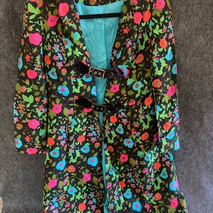 Amazing 60s bright floral coat image 4