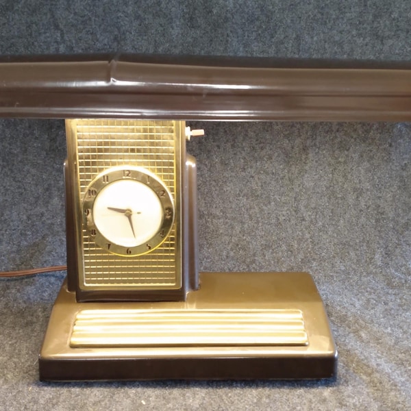 Desk Lamp and Clock Etsy