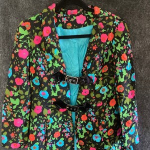 Amazing 60s bright floral coat image 2