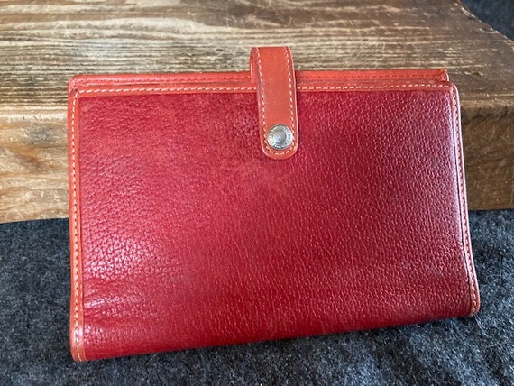 Vintage Coach red leather passport wallet - image 1