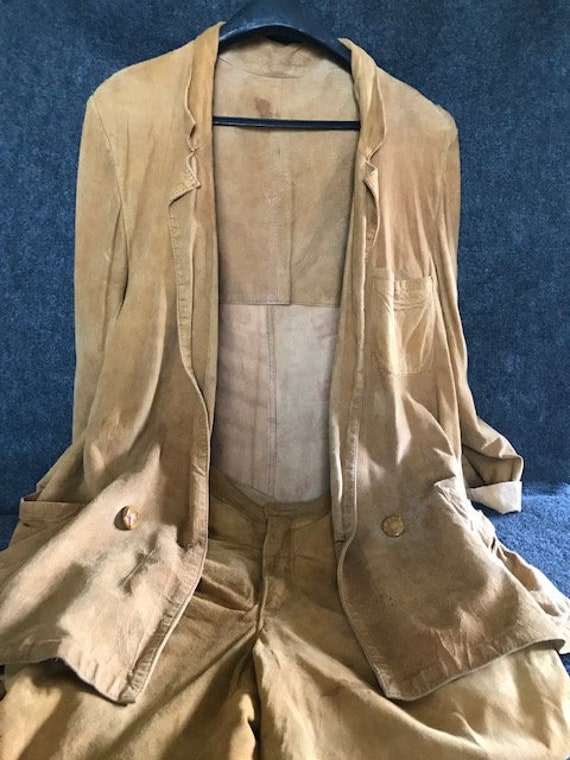 RARE Girbaud Suede suit vintage - image 1