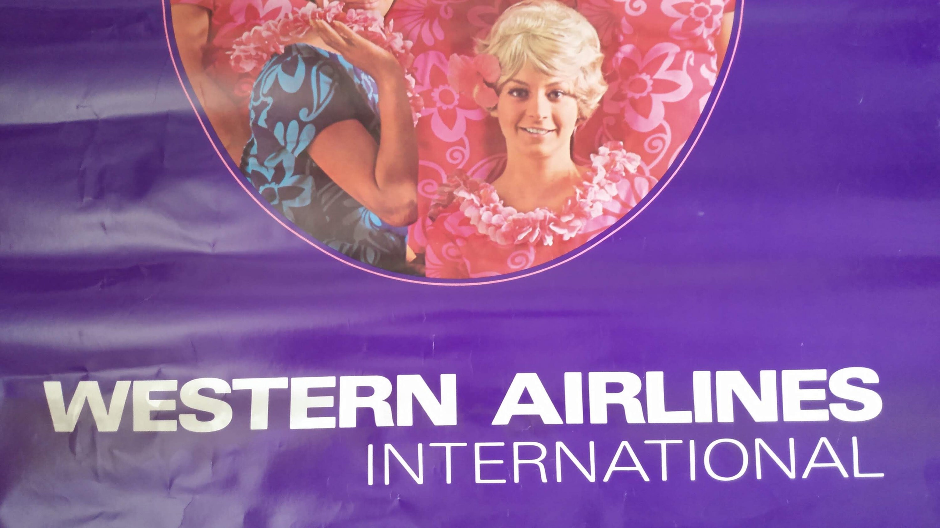 Western 航空 ビンテージ ハワイアン オリジナル ポスター エアライン RARE Original Western Airlines Hawaii Poster - Etsy