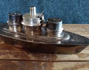 RARE Boat Salt and Pepper Shaker Cruet Set