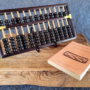 Vintage Chinese Abacus and Book