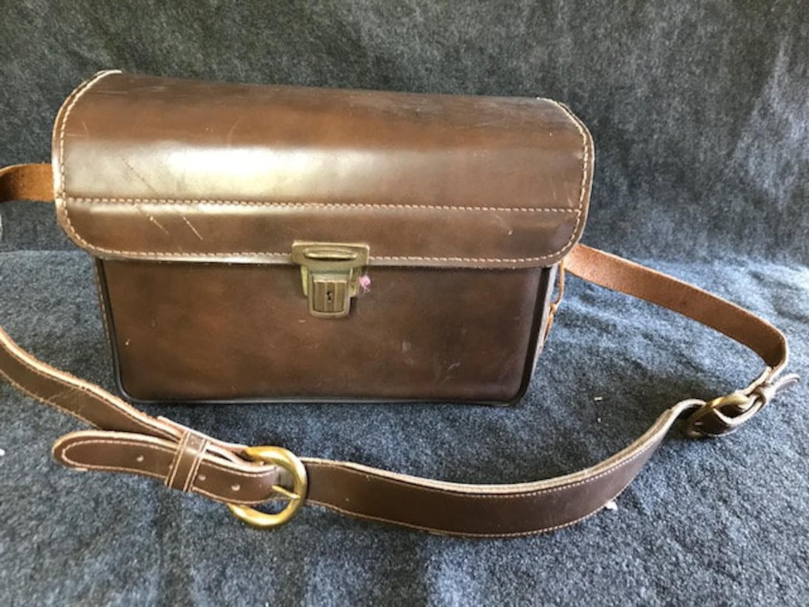 Vintage Leather Camera Bag Etsy