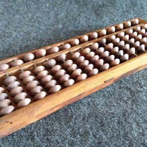 Vintage Abacus w/ carved characters