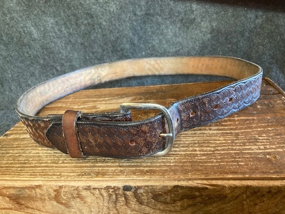 Tooled leather belt "R.P.M." - image 2