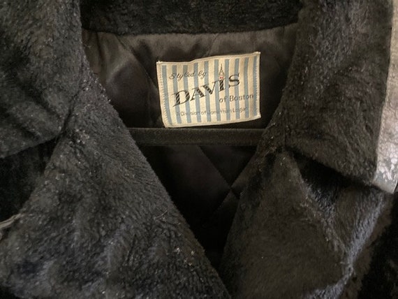 Mid-century black fur and leather coat - image 3