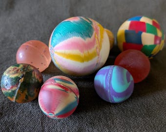 Vintage assortment of bounce balls
