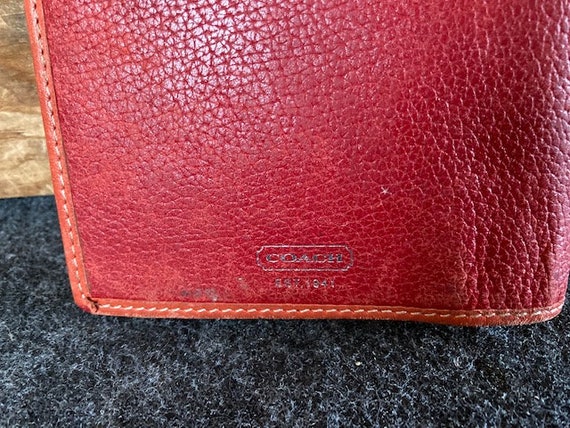 Vintage Coach red leather passport wallet - image 3