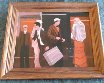 1930's Street Scene Painting