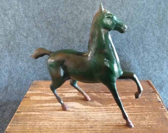 Antique Cast Iron Horse Figure Etsy