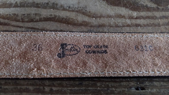 Justin Tooled Leather Belt - image 5