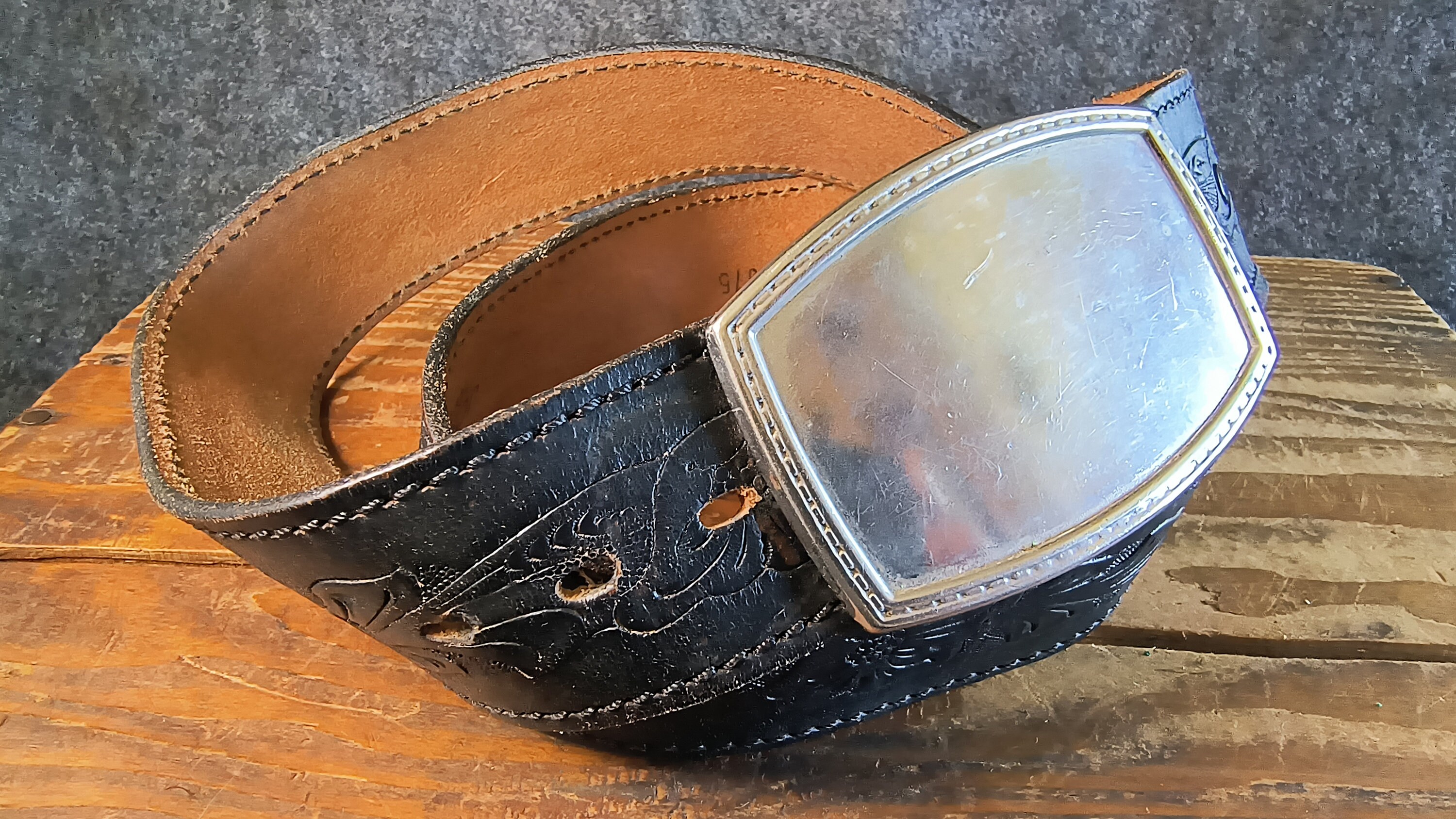 Vintage Penney’s Ranchcraft Tooled Leather Belt Vintage Penney main image 2