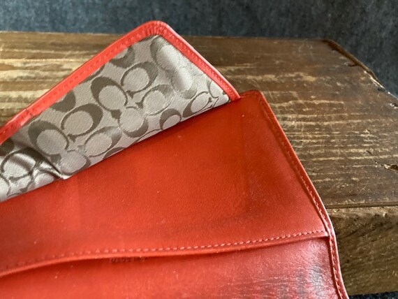 Vintage Coach red leather passport wallet - image 5