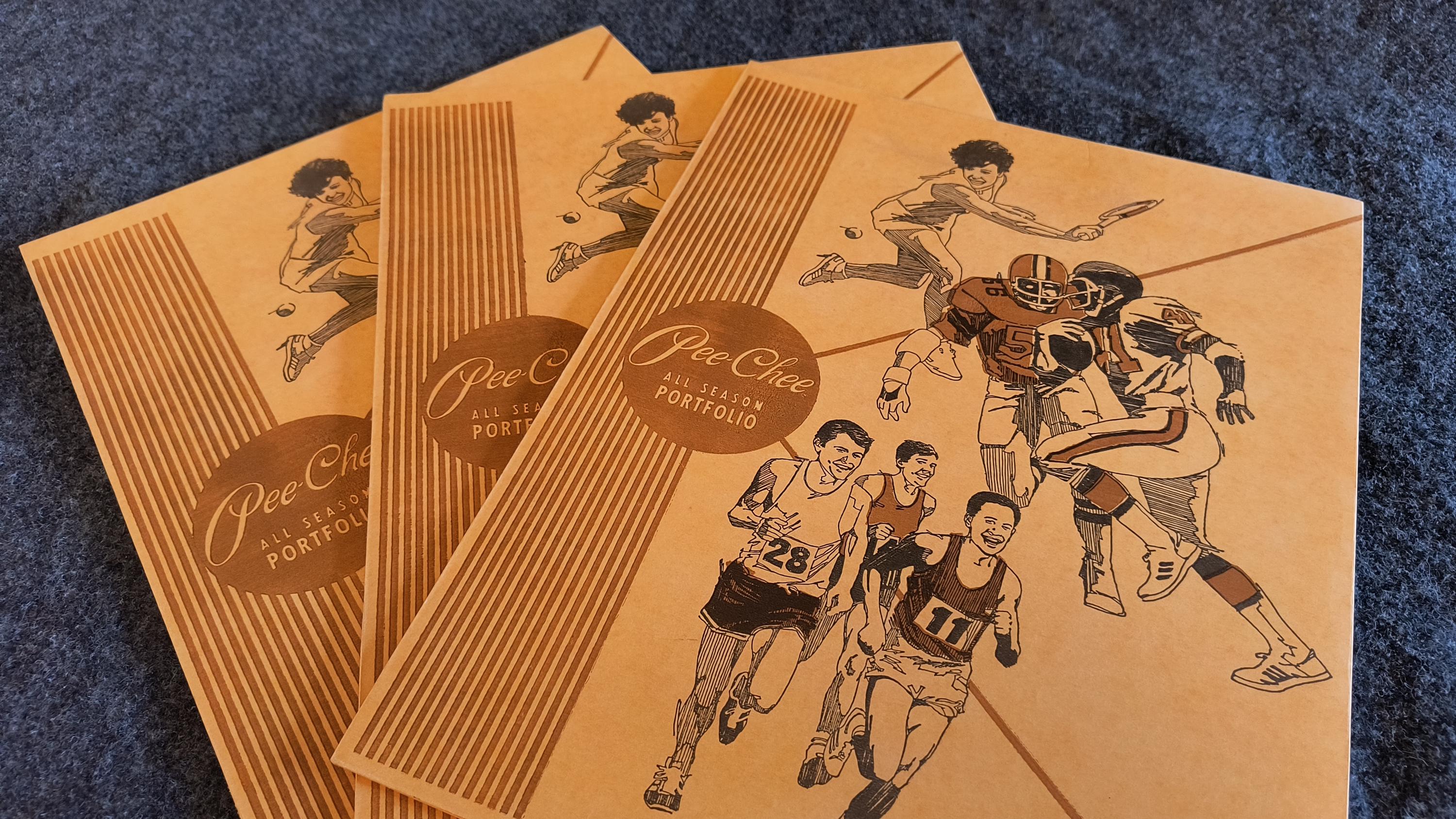 Three 1980's Pee-chee Portfolio Folders