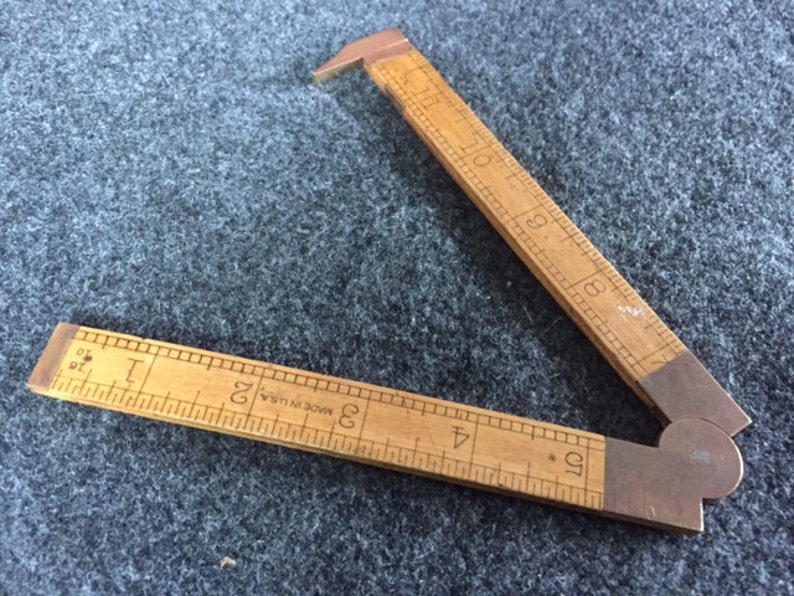 Antique Lufkin folding and extending caliper ruler Etsy