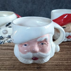Vintage Trio of Santa Mugs