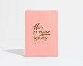 This is your year diary, 2015 Diary Soft Cover Salmon Pink, 2015 diary, diary, Daily To Do List, daily planner, 2015 daily planner, mi goals