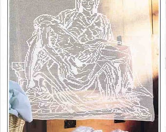 Pieta filet crochet PDF digital download