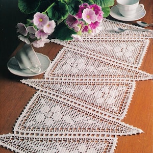 Zig-Zag filet crochet pattern PDF digital download
