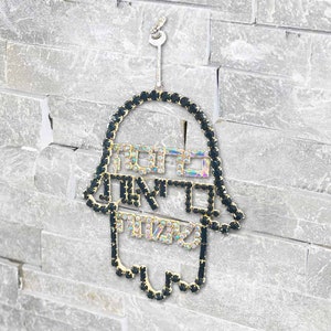 Luxurious &quot;livelihood, Health, Happiness&quot;  Wall Hanging Hamsa Set with Crystals(AB, Black)