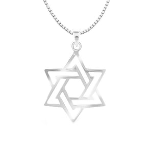 925 Sterling Silver  Star Of David Pendant, Magen David Necklace, Jewish Star Necklace