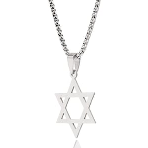 Stainless Steel  Star of David pendant 3*2.5cm , Necklace with Magen David, Star of David  Necklace,  Magen David Necklace