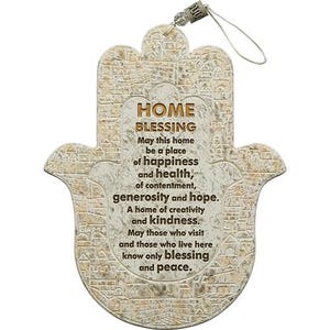 Polymer Hamsa  Home Blessing with Jerusalem Design, Hamsa wall hanging with Jerusalem Design