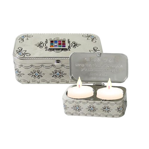 Shabbat Candlesticks Travel Box Size 3x9cm With Jerusalem Etsy
